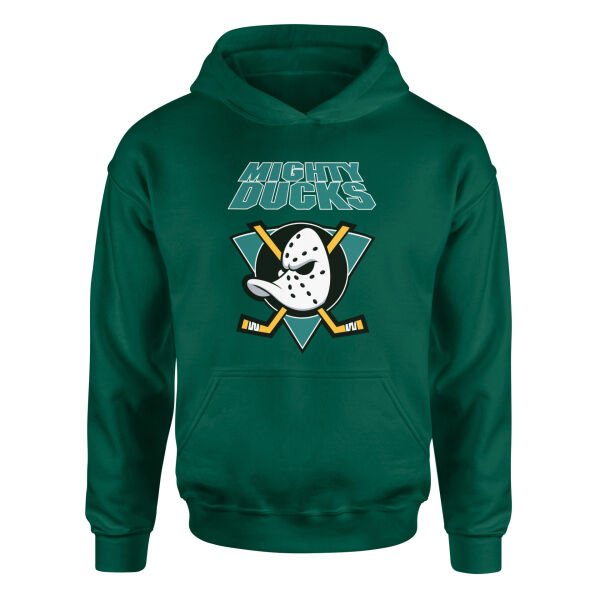 Mighty Ducks Retro Hoodie M - Nefti Yeşili