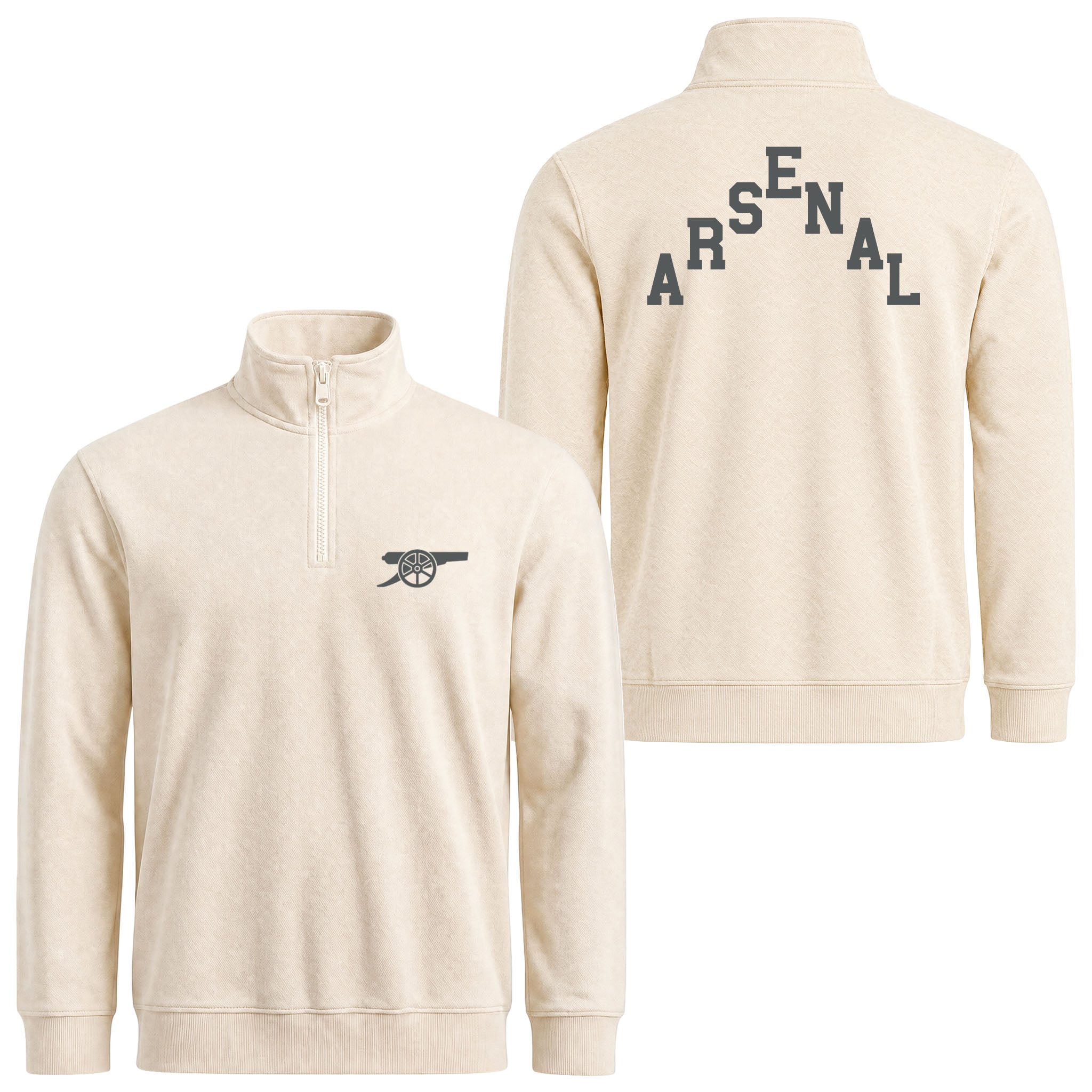 The Gunners FC Yarım Fermuarlı Sweatshirt