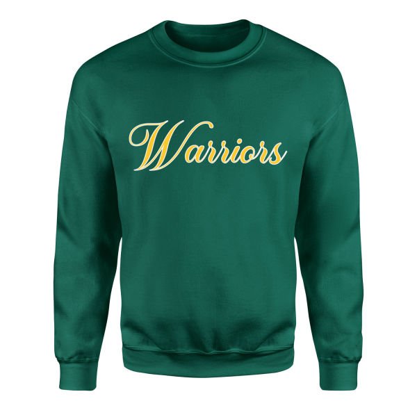 Warriors Cursive Sweatshirt S - Nefti Yeşili