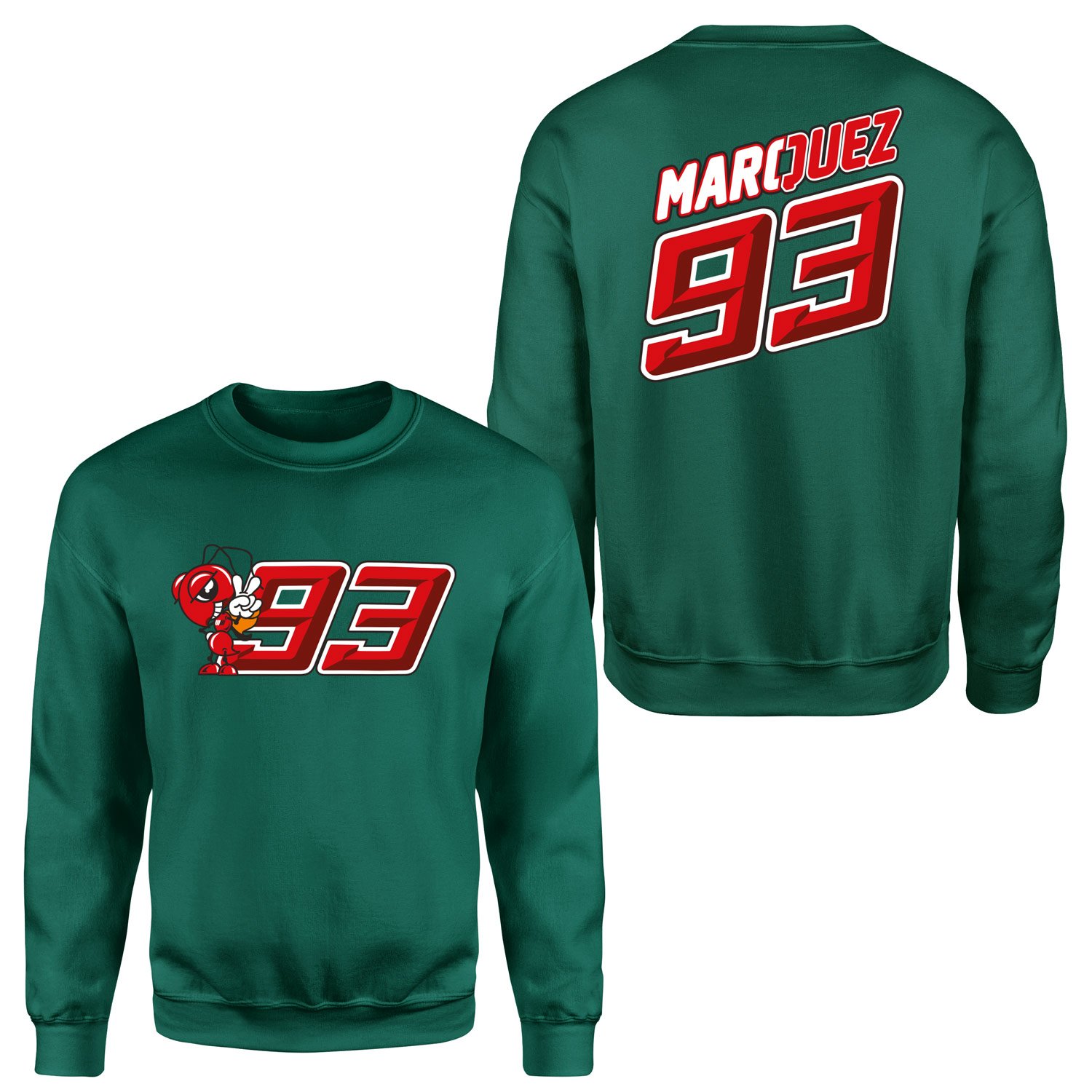 Marc Marquez 93 Sweatshirt XL - Nefti Yeşili