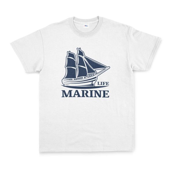 Marine Life Denizci Tişört XL - Beyaz