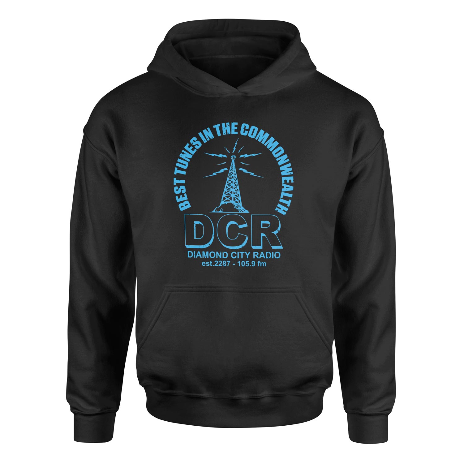 Diamond City Radio Hoodie XL - Siyah