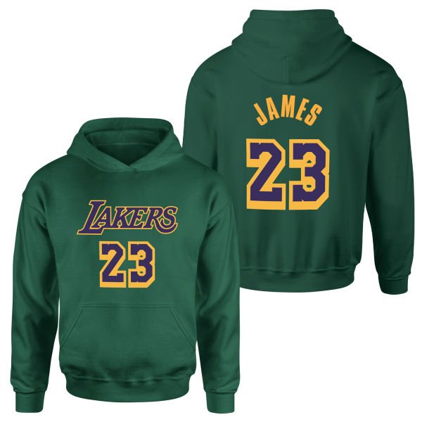 LeBron James 23 Lakers Hoodie XL - Nefti Yeşili