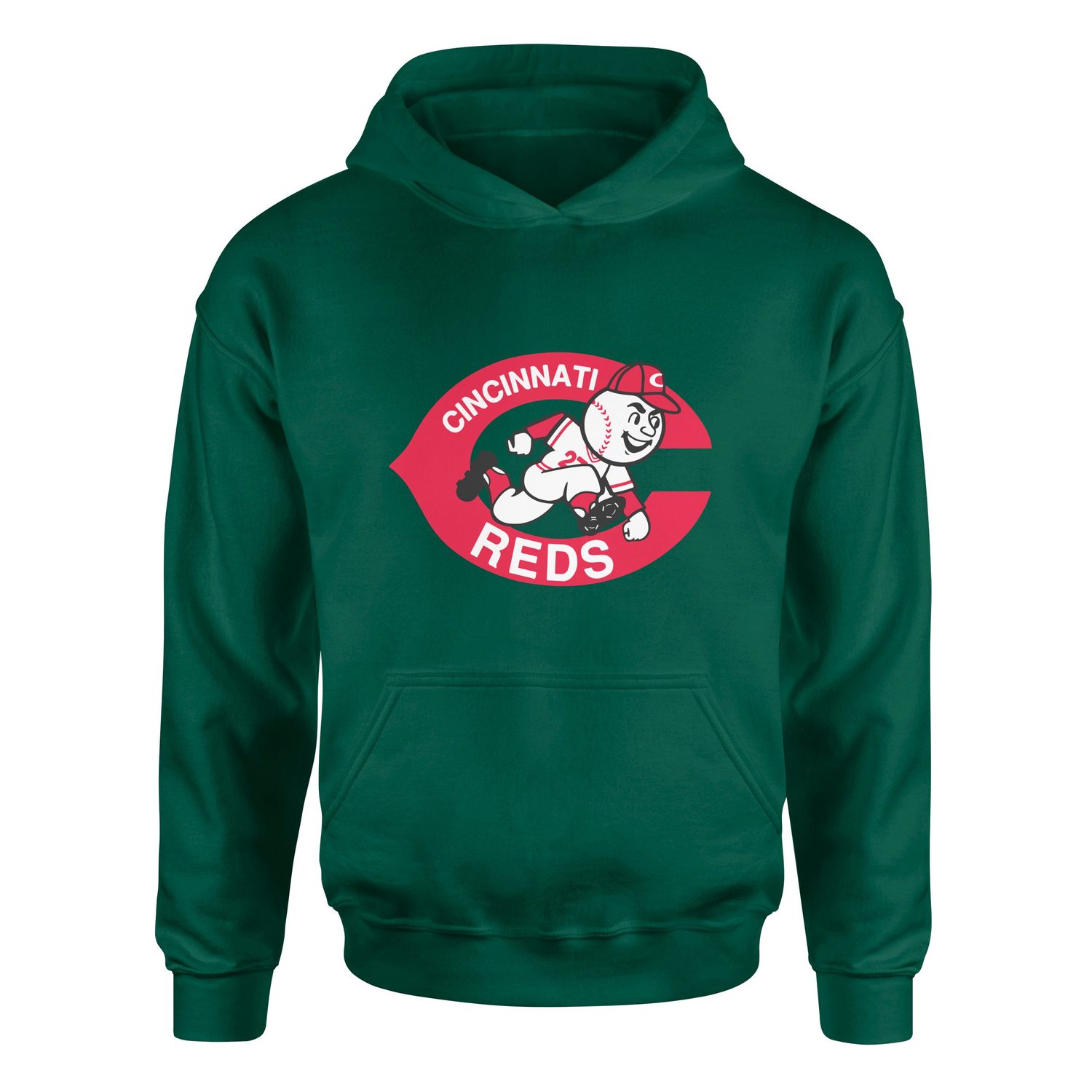 Cincinnati Reds | Mr. Red 80’s Hoodie S - Nefti Yeşili