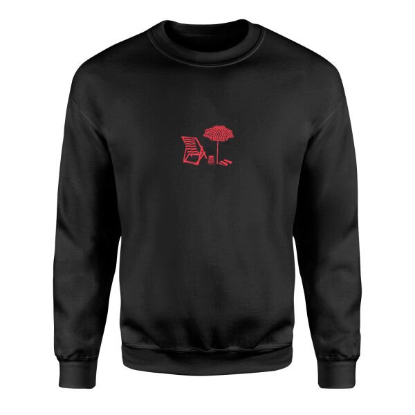 Plaj Sweatshirt M - Siyah