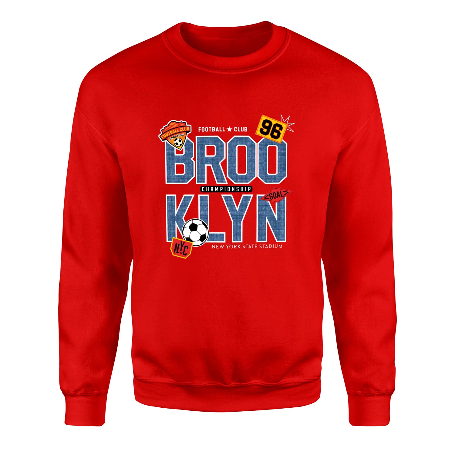 BROOKLYN 96 Championship Sweatshirt XL - Kırmızı