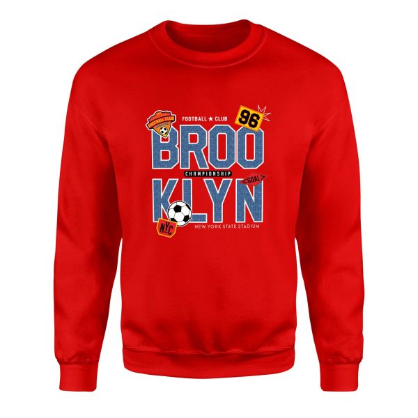 BROOKLYN 96 Championship Sweatshirt XL - Kırmızı