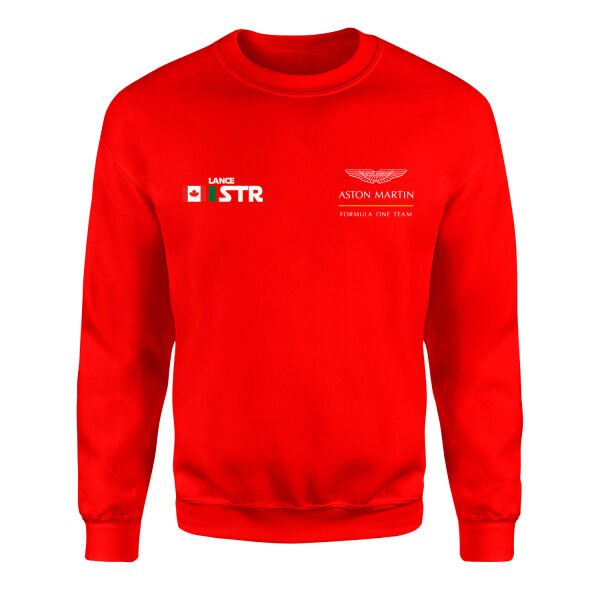 Lance Stroll Name Tag Aston Martin Sweatshirt S - Kırmızı
