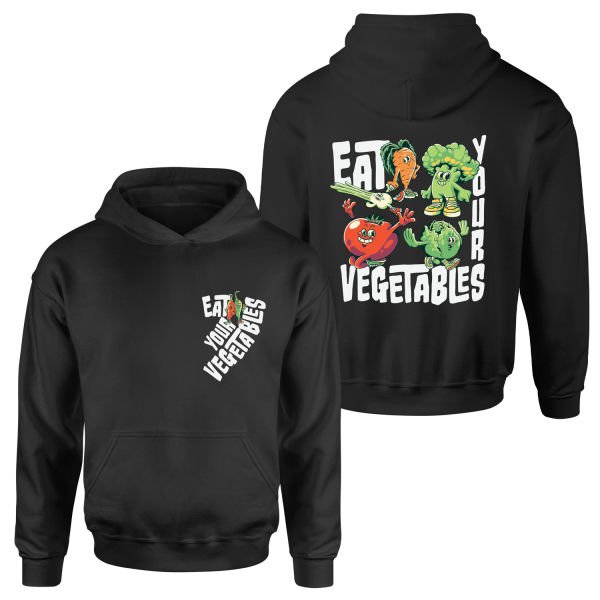 Eat Your Vegetables Hoodie M - Siyah