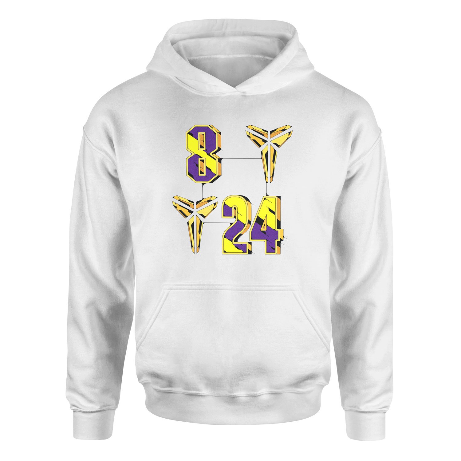 8-24 Kobe Bryant Hoodie XL - Beyaz