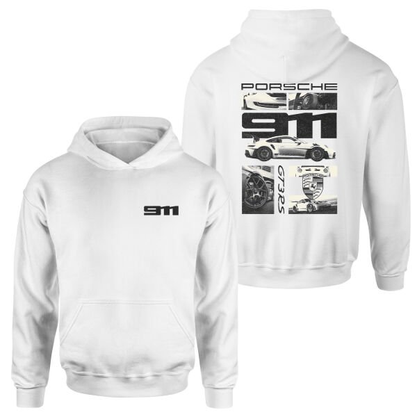 GT3 RS Grunge Hoodie S - Beyaz