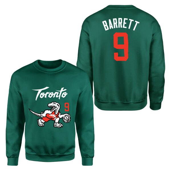 RJ Barrett 9 City Edition Raptors Sweatshirt XL - Nefti Yeşili