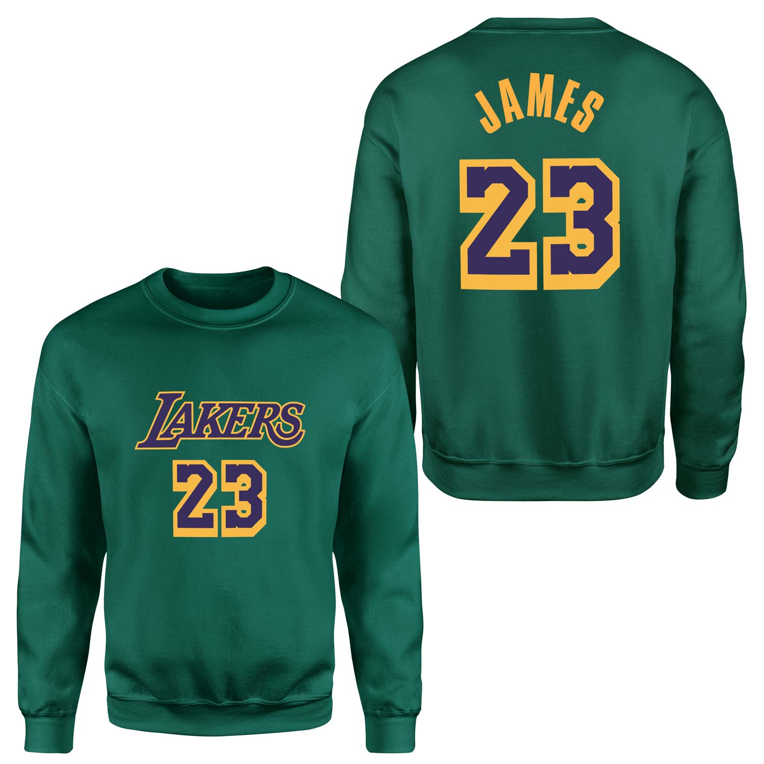 LeBron James 23 Lakers Sweatshirt XL - Nefti Yeşili