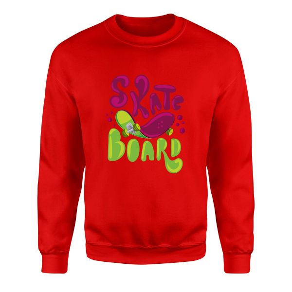 Dripping Skate Sweatshirt M - Kırmızı