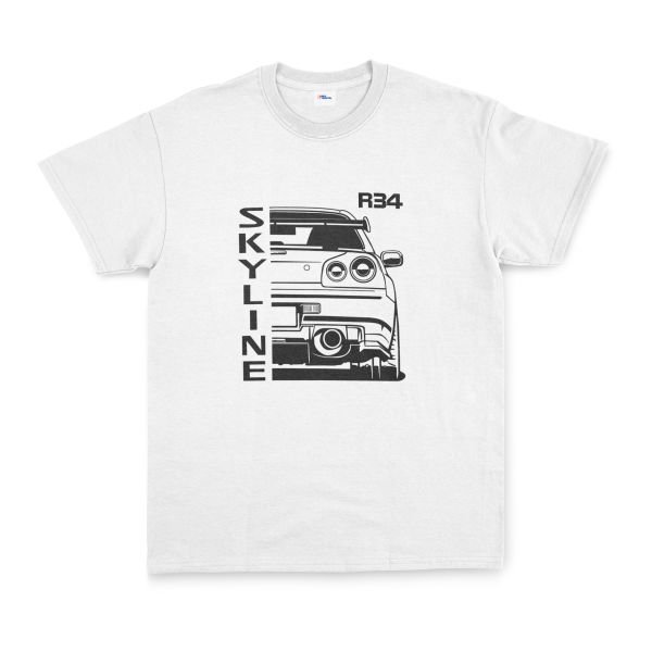 R34 Skyline Tişört M - Beyaz