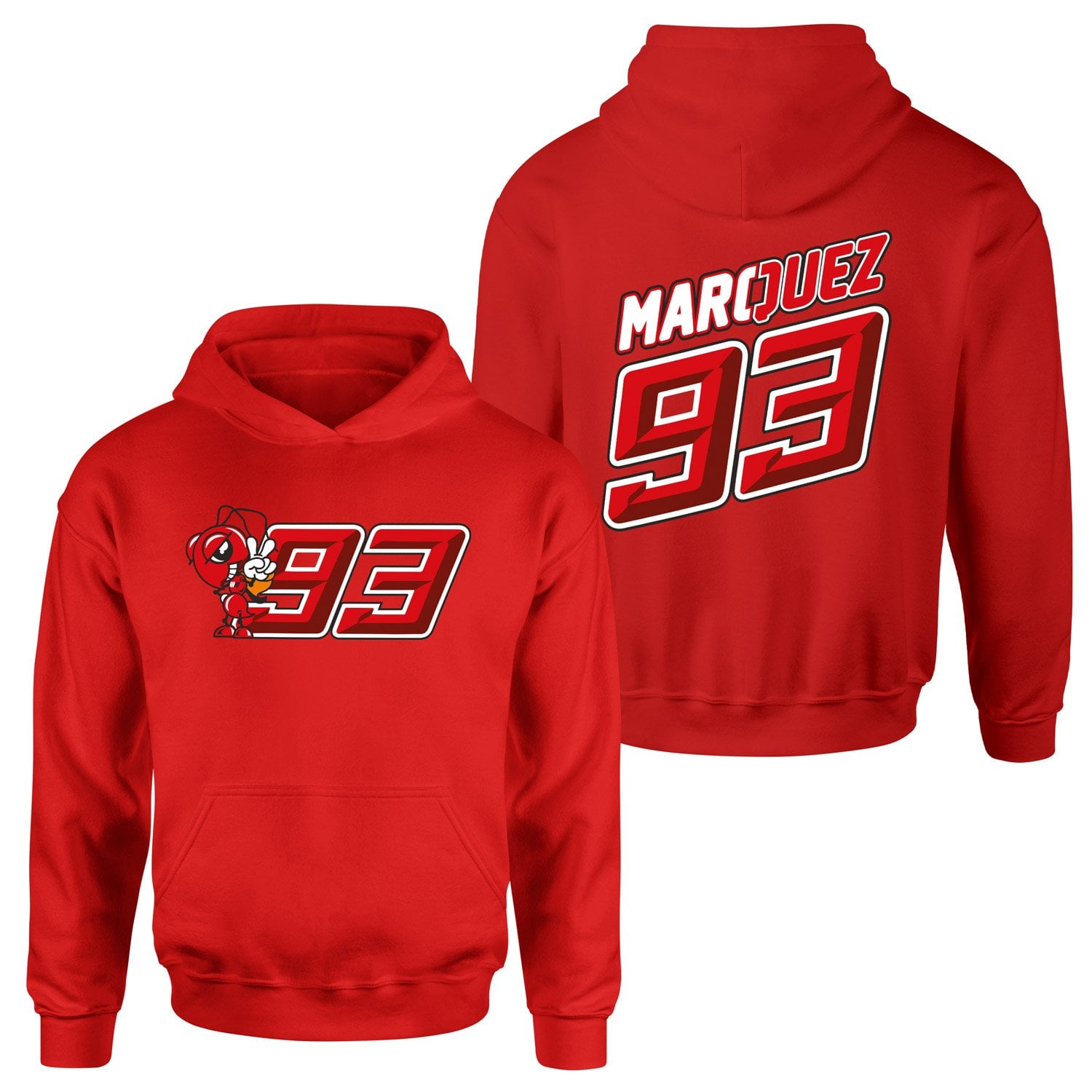 Marc Marquez 93 Hoodie XL - Kırmızı