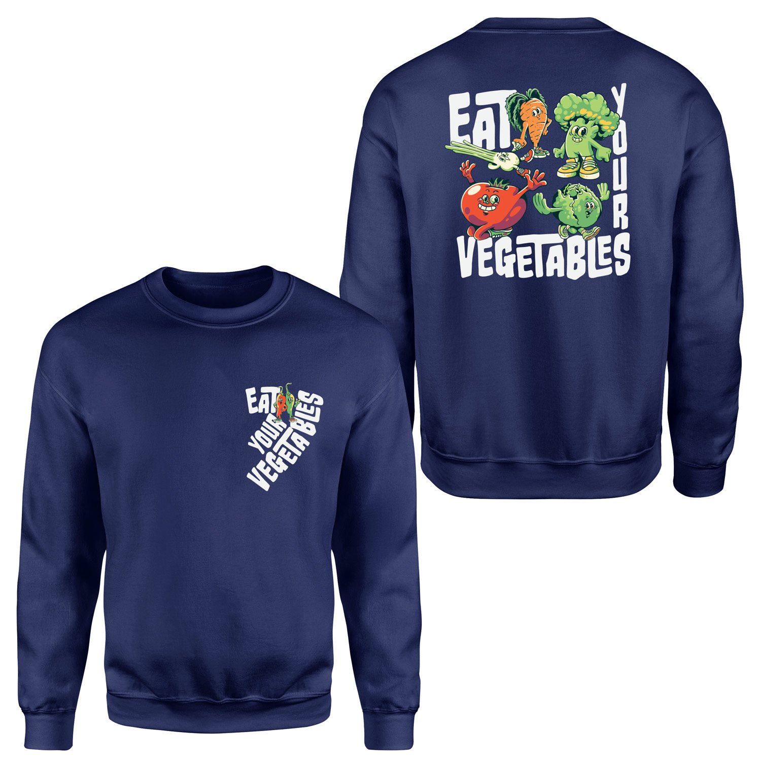 Eat Your Vegetables Sweatshirt XXL - Lacivert