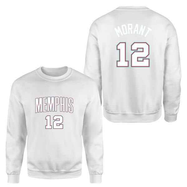 Ja Morant Memphis Forma Sweatshirt S - Beyaz