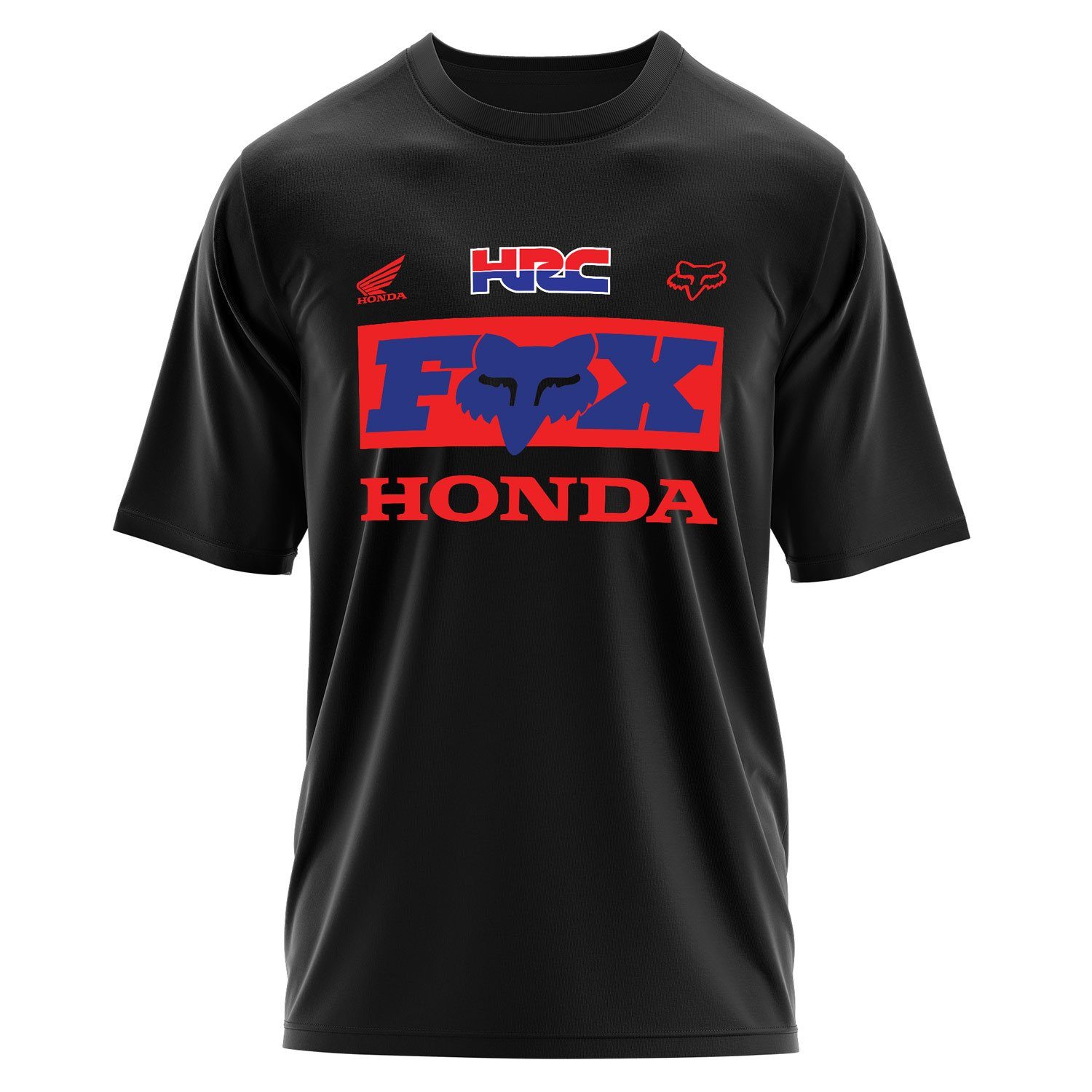 HONDA Racing x Fox Oversize Tişört XL - Siyah