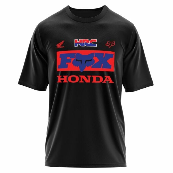 HONDA Racing x Fox Oversize Tişört XL - Siyah