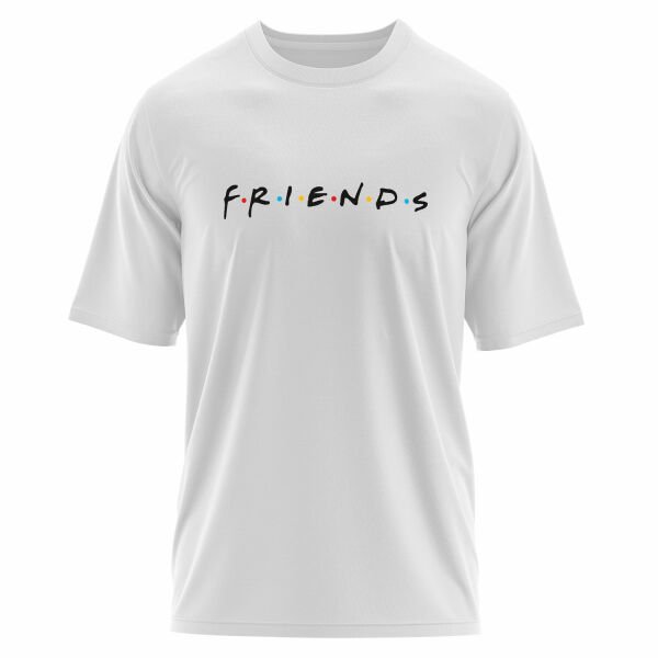 Friends Oversize Tişört M - Beyaz