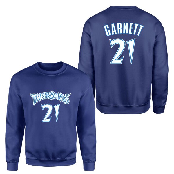 Kevin Garnett 21 THRBCK Forma Sweatshirt S - İndigo Mavisi