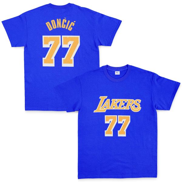 Luka Doncic 77 Lakers White Tişört L - Mavi