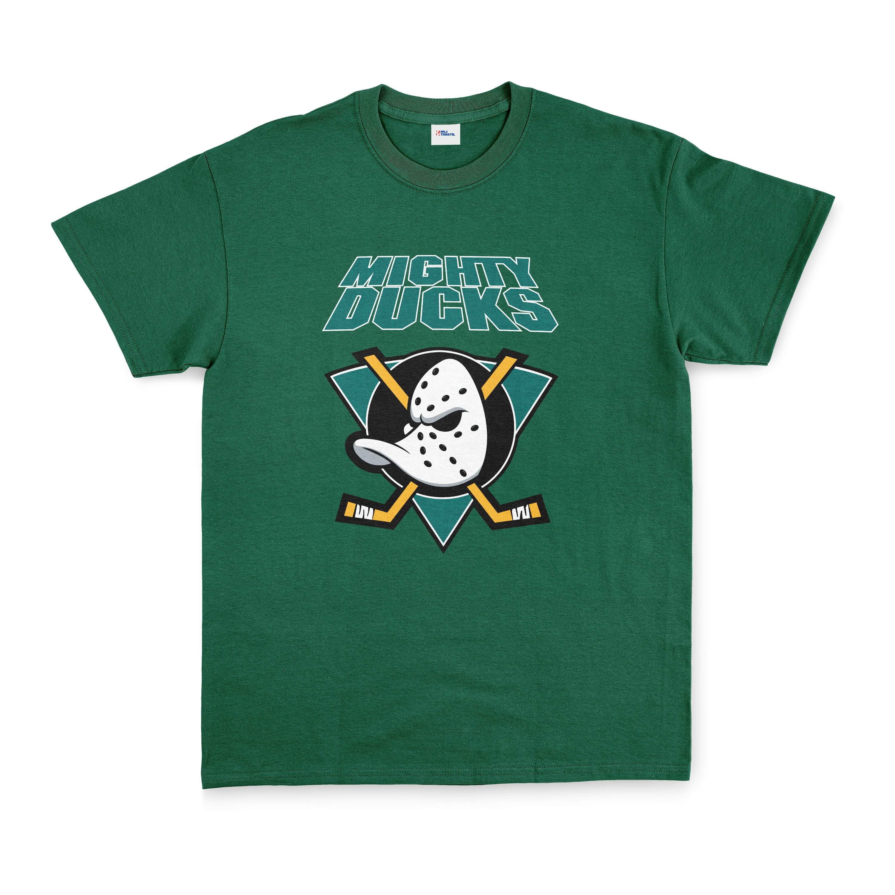 Mighty Ducks Retro Tişört XL - Nefti Yeşili