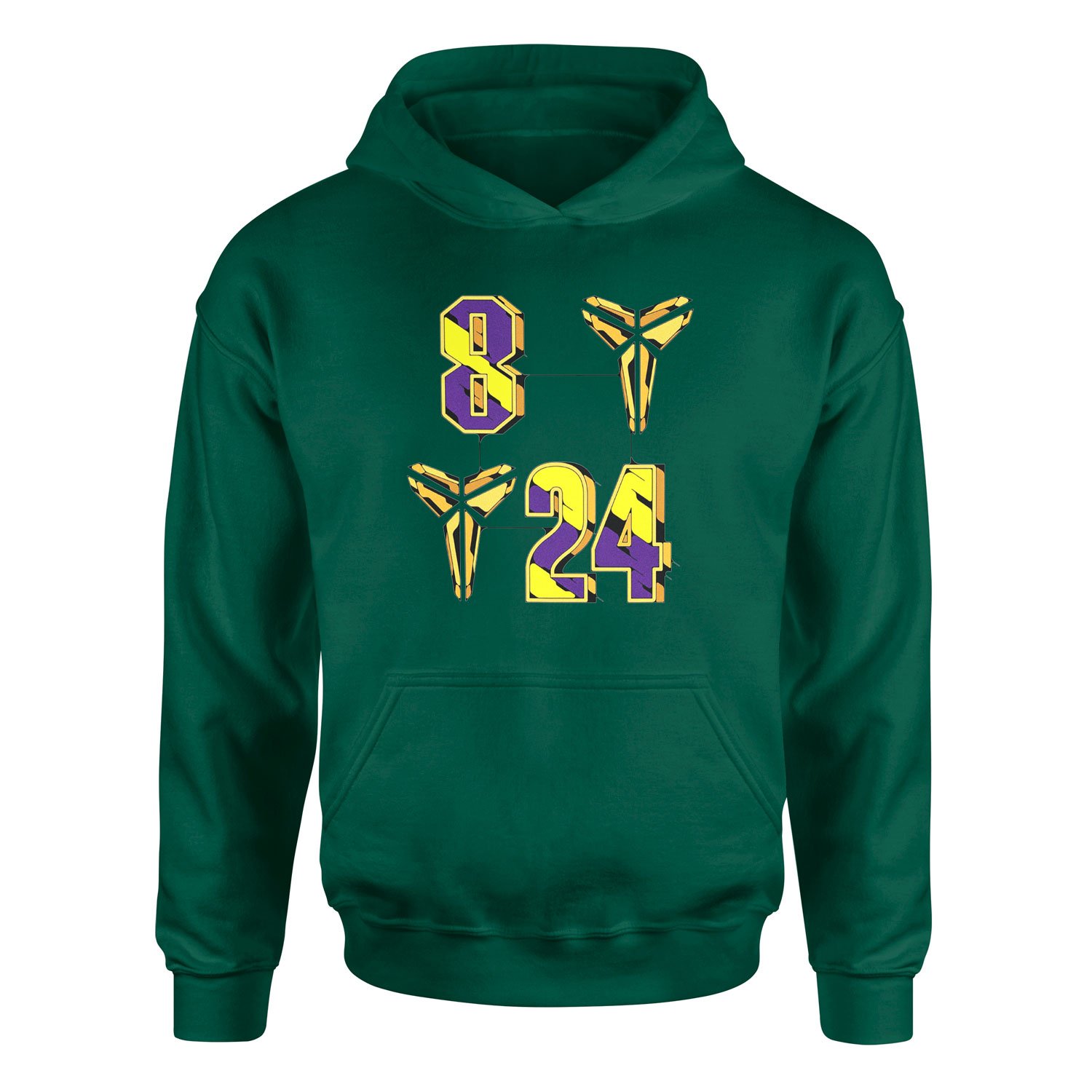 8-24 Kobe Bryant Hoodie L - Nefti Yeşili