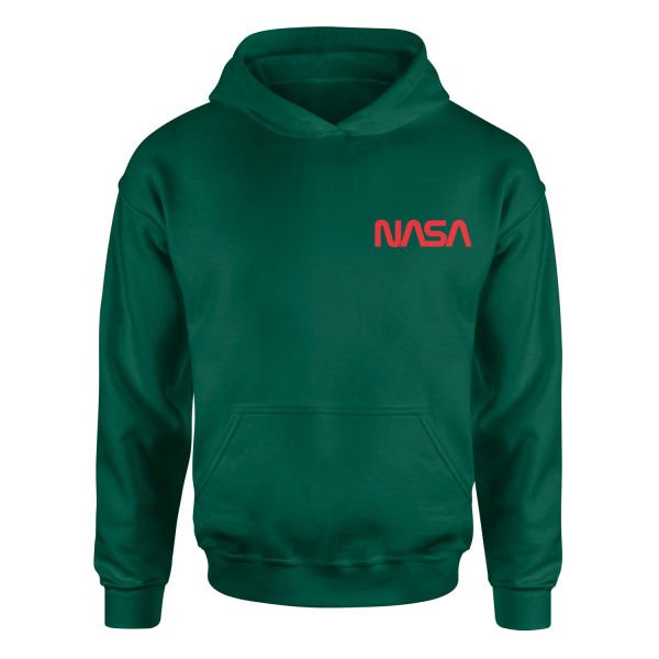 NASA Red Hoodie L - Nefti Yeşili