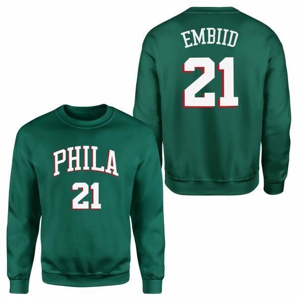 Joel Embiid Philadelphia Forma Sweatshirt M - Nefti Yeşili