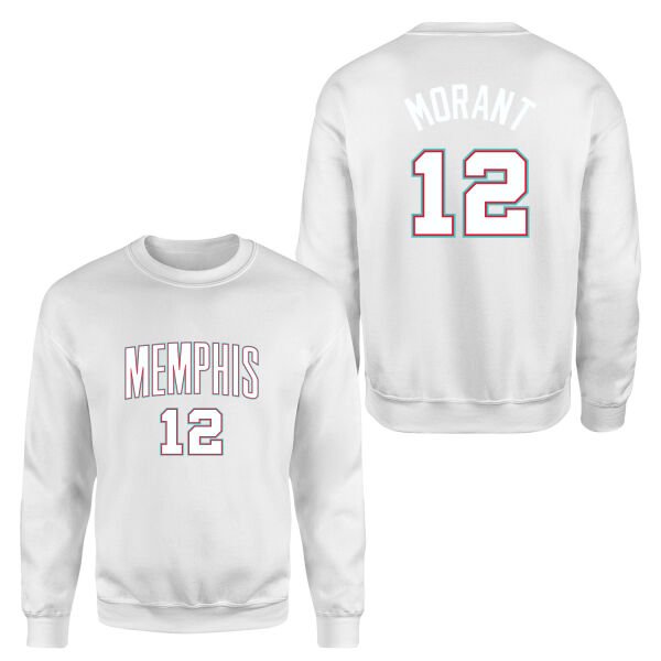 Ja Morant Memphis Forma Sweatshirt L - Beyaz