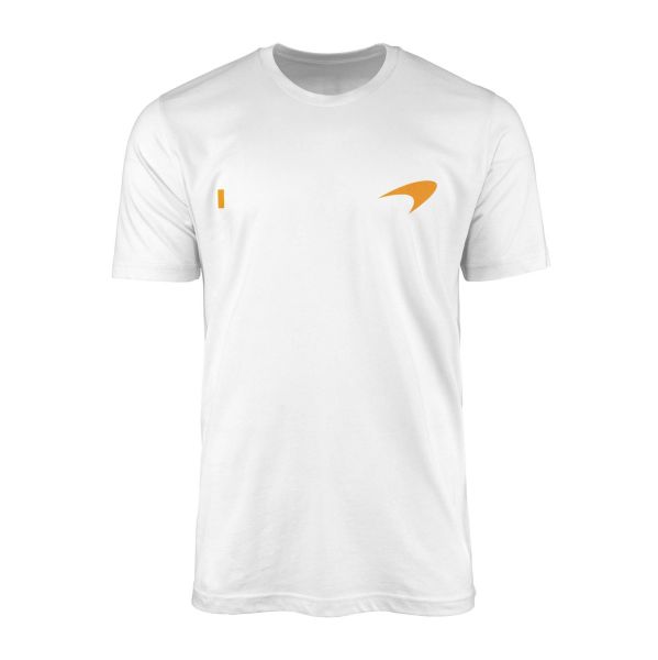 Lando Norris #NOR ID McLaren Racing Tişört M - Beyaz