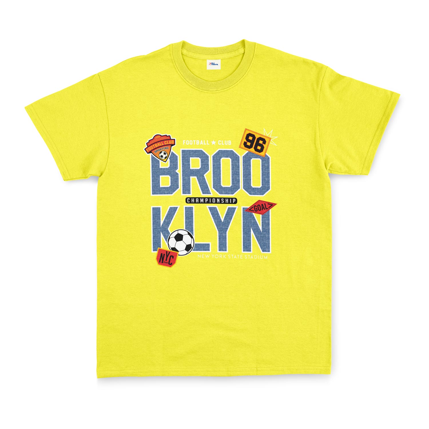 BROOKLYN 96 Championship Tişört XXL - Sarı