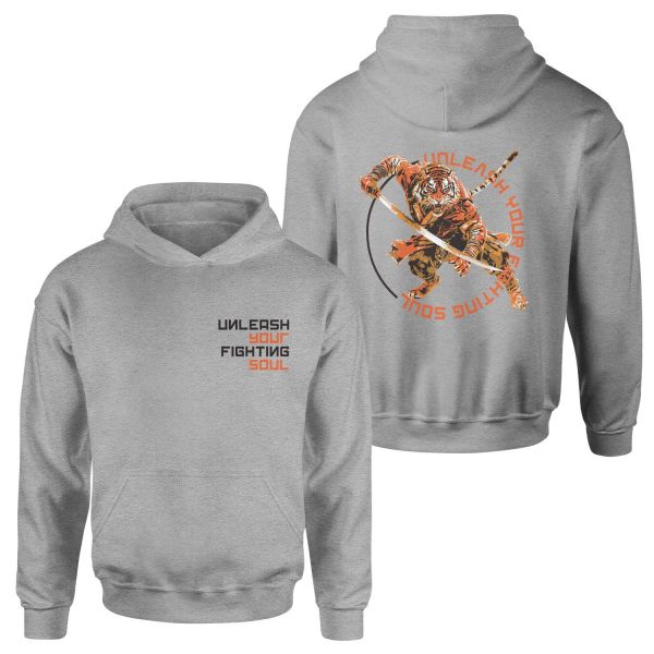 Unleash Your Fighting Soul | Siberian Tiger Hoodie L - Gri