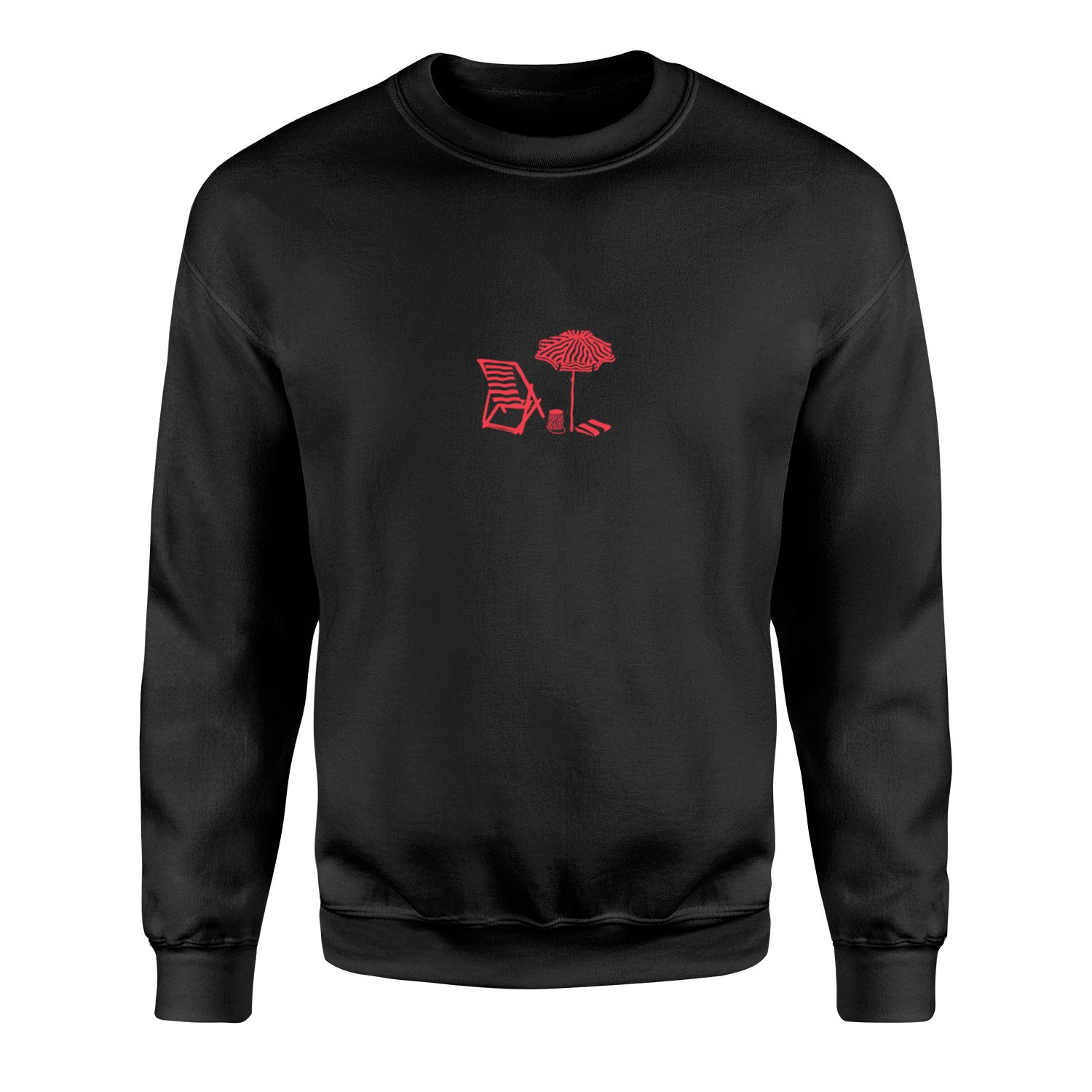 Plaj Sweatshirt XL - Siyah