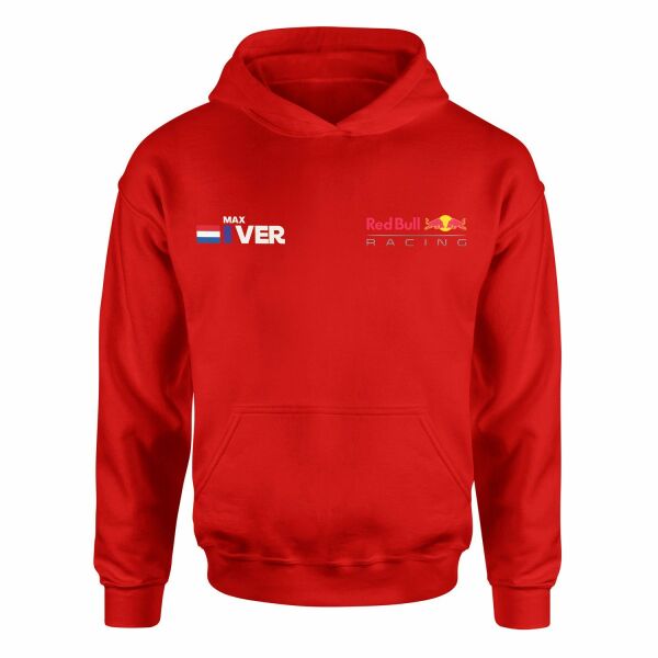 Max Verstappen Name Tag RB Racing Hoodie XXL - Kırmızı