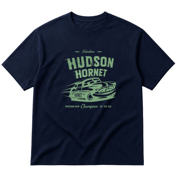 Hudson Hornet Oversize Tişört M - İndigo Mavisi