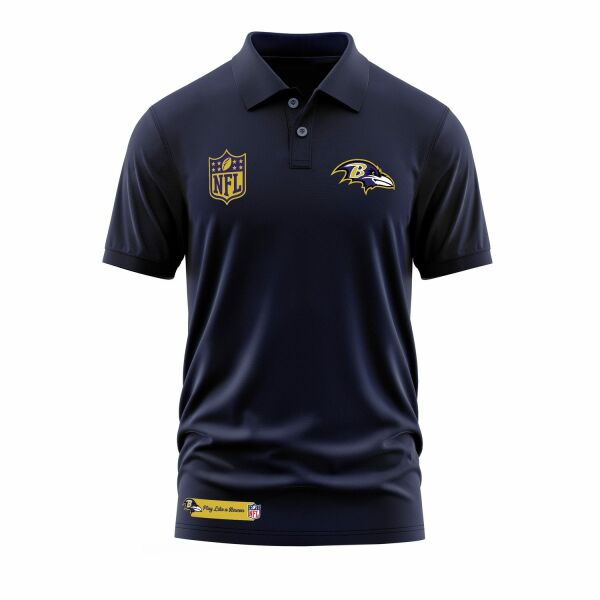 Play Like a Raven Baltimore Ravens MVP Polo Tişört XL - İndigo Mavisi
