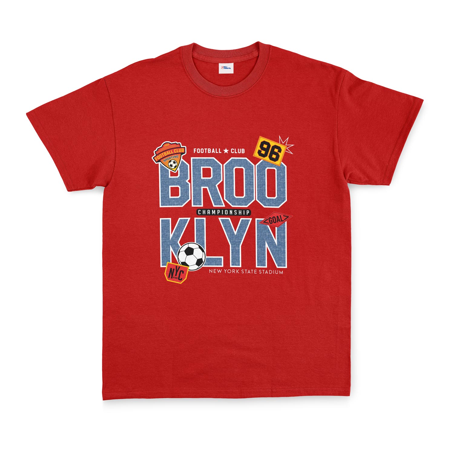 BROOKLYN 96 Championship Tişört S - Kırmızı