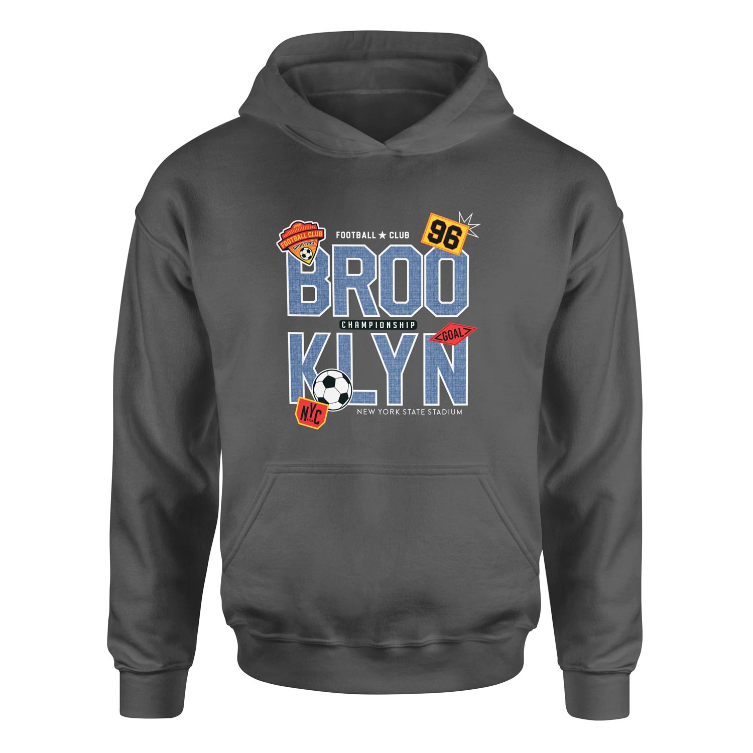 BROOKLYN 96 Championship Hoodie XL - Füme