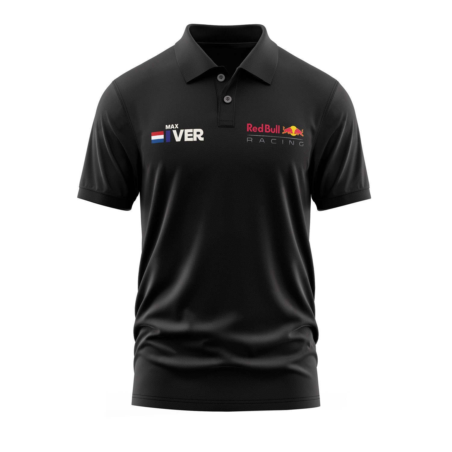 Max Verstappen Name Tag RB Racing Polo Tişört XXL - Siyah