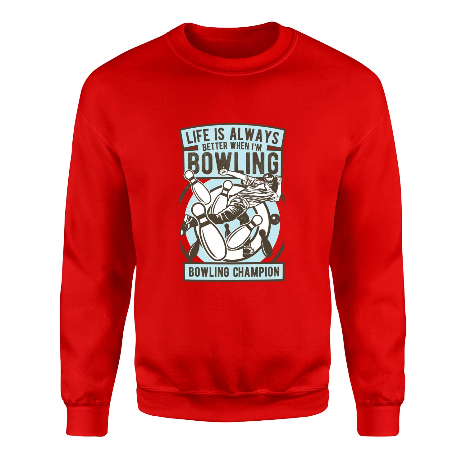 Bowling Champion Sweatshirt XL - Kırmızı