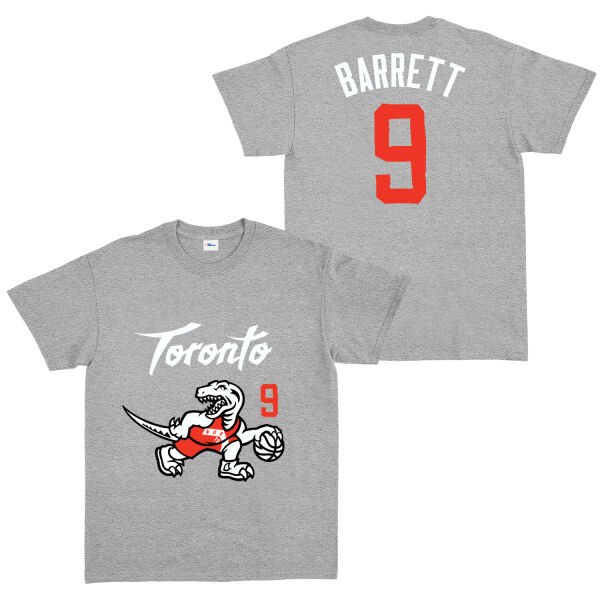 RJ Barrett 9 City Edition Raptors Tişört XL - Gri