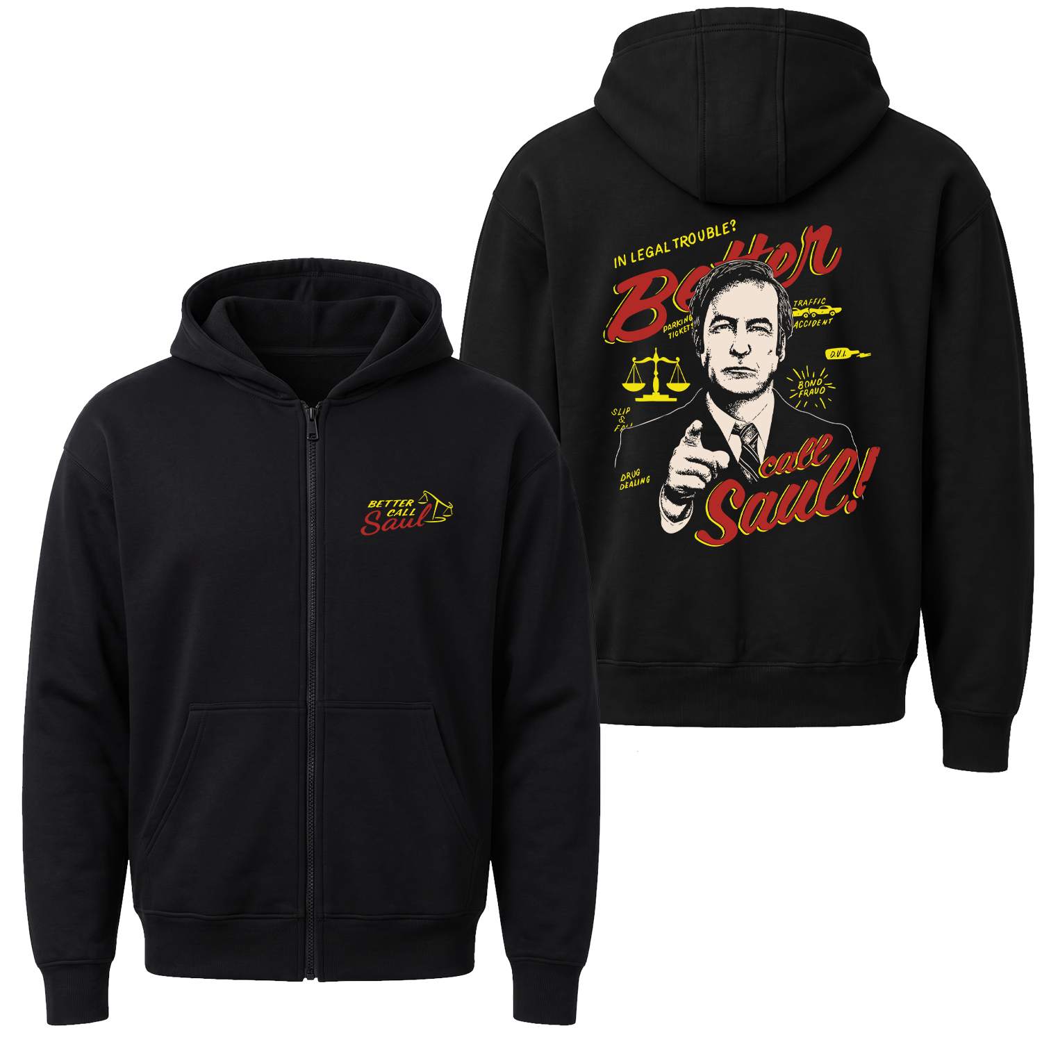 Call Saul Goodman | Better Call Saul Fermuarlı Kapüşonlu Sweatshirt