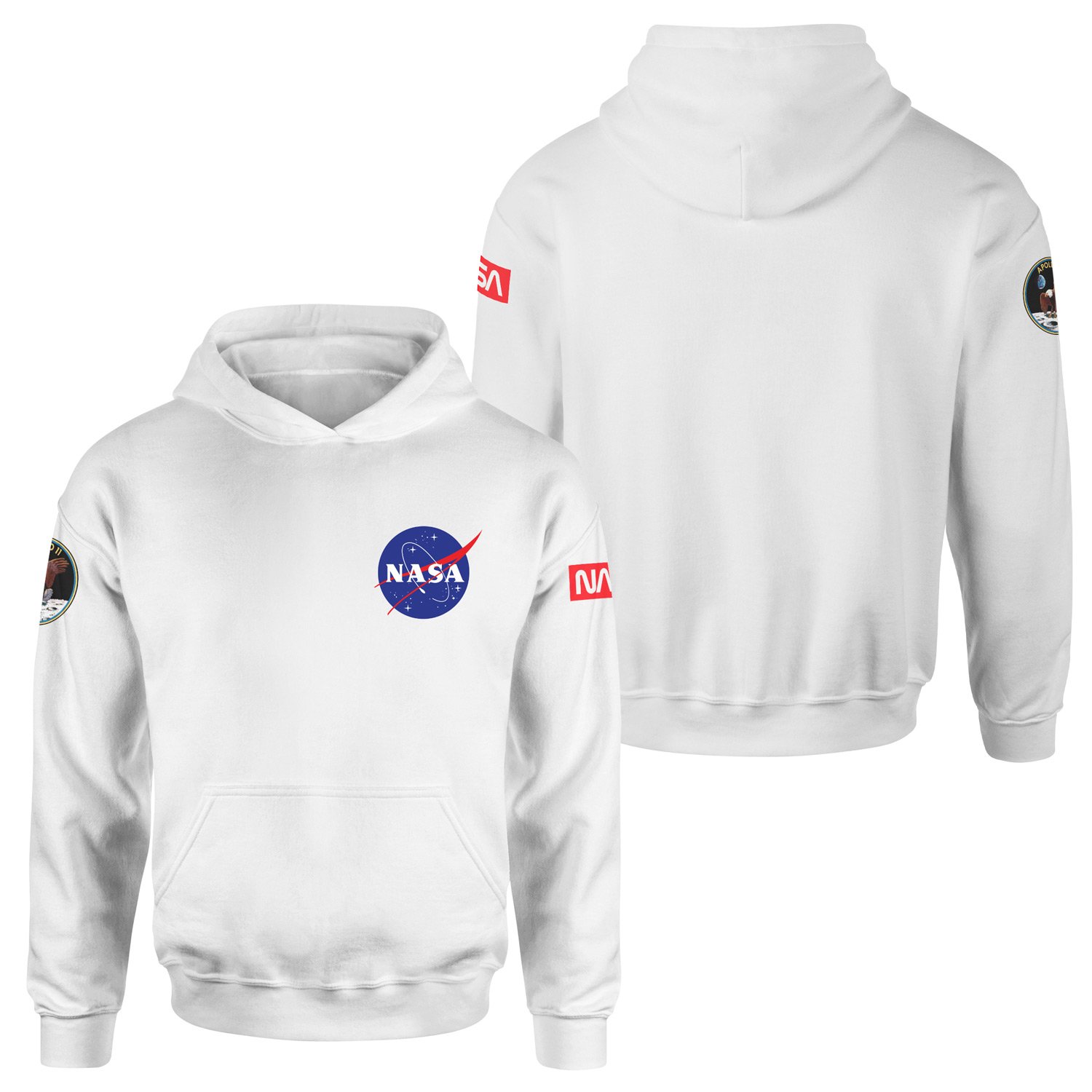 NASA Apollo 11 Edition Hoodie L - Beyaz