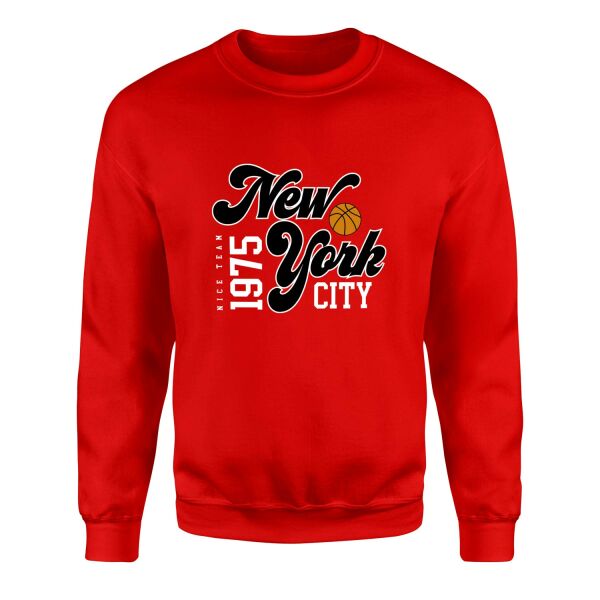New York City 1975 Sweatshirt S - Kırmızı