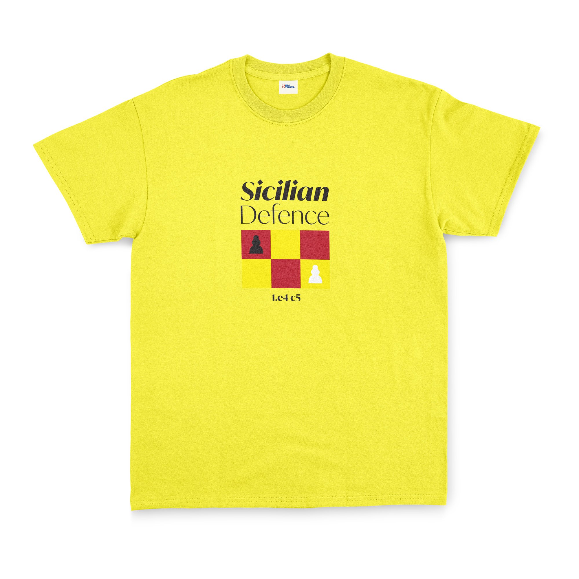 Sicilian Defence Tişört S - Sarı
