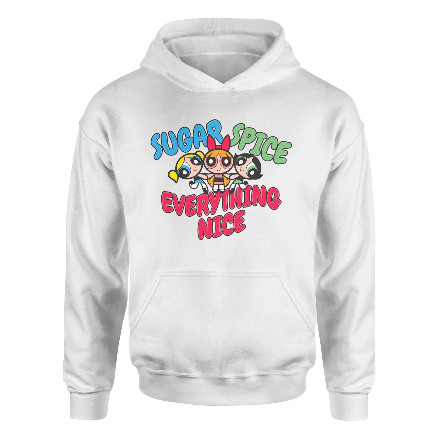 Sugar, Spice & Everything Nice Hoodie M - Beyaz