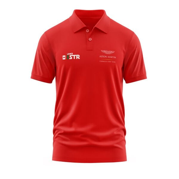 Lance Stroll Name Tag Aston Martin Polo Tişört